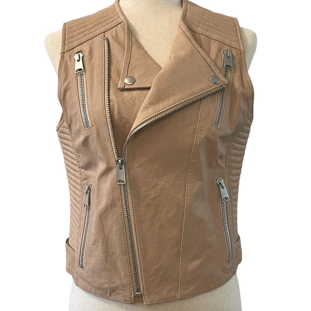 Anine Bing Leather Moto Vest
